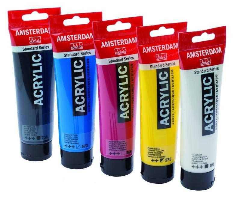 Talens : Amsterdam Standard : Acrylic Paint : 120ml : Lamp Black